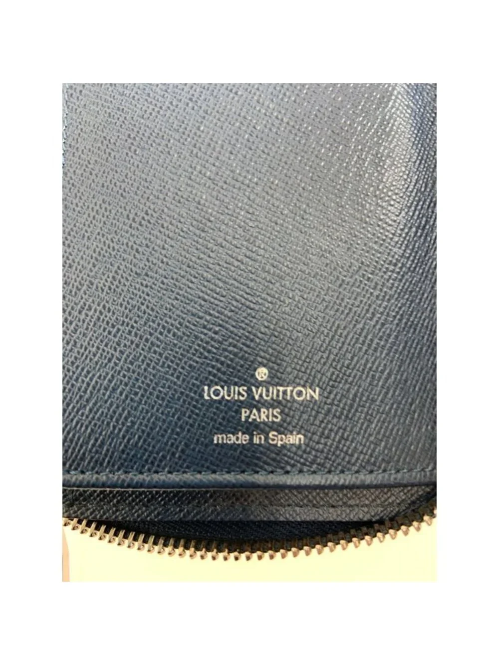 Louis Vuitton Taiga Zippy Wallet Vertical Zip Around Navy